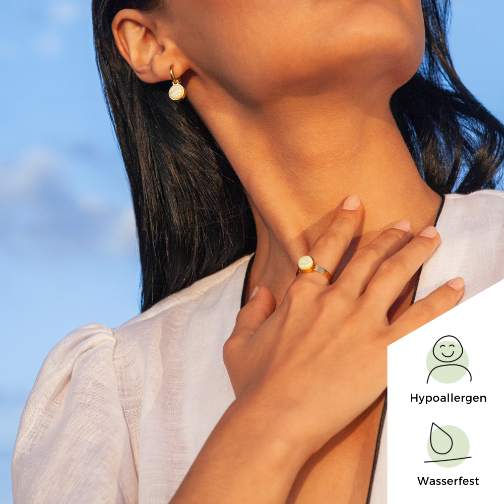 Foto von Adjustable ring with stone • 8mm