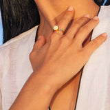 Foto von Adjustable ring with stone • 8mm