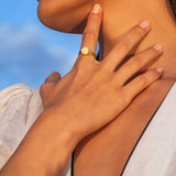 Foto von Adjustable ring with stone • 8mm