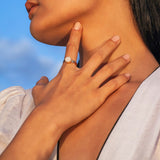 Foto von Adjustable ring with stone • 8mm