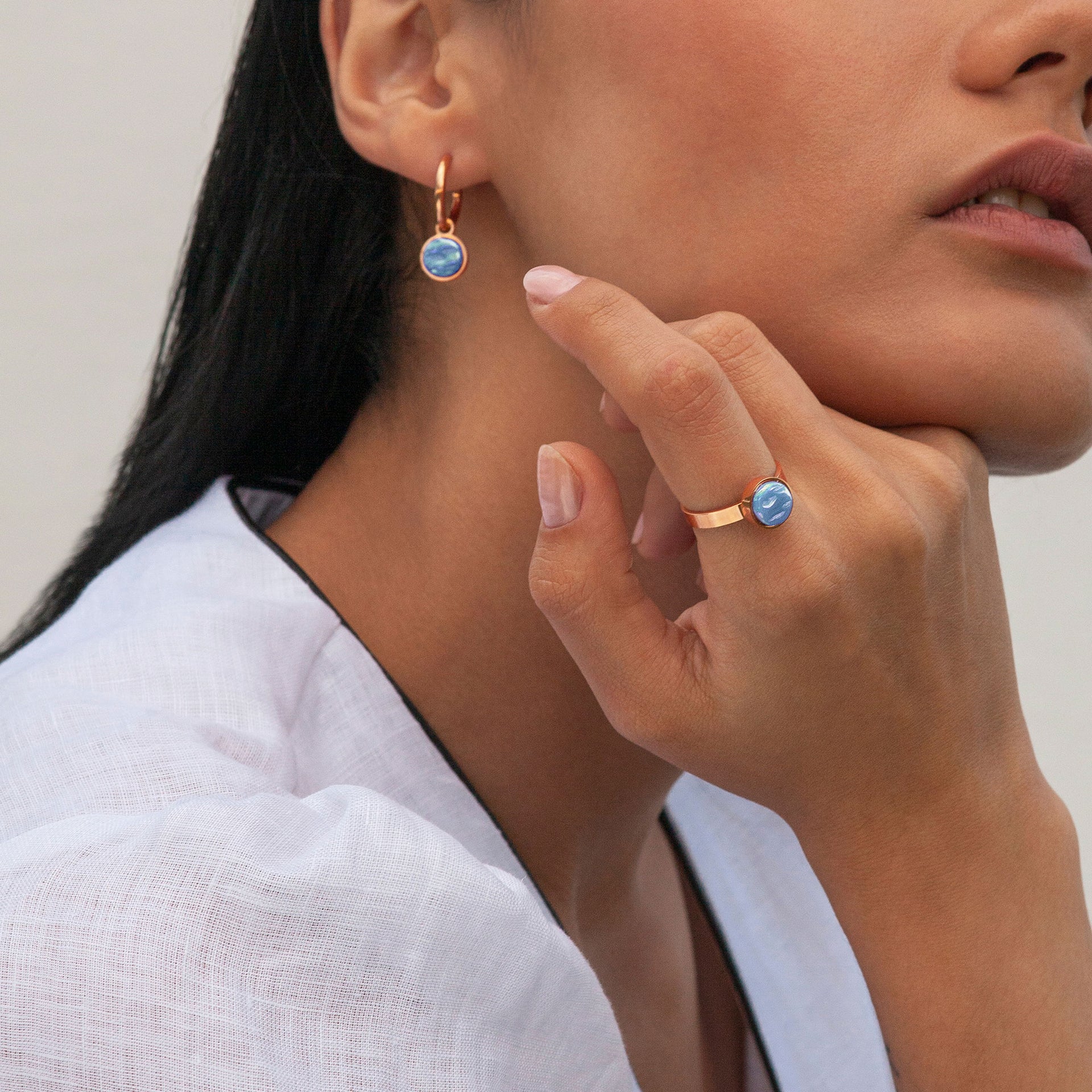 Foto von Adjustable ring with stone • 8mm