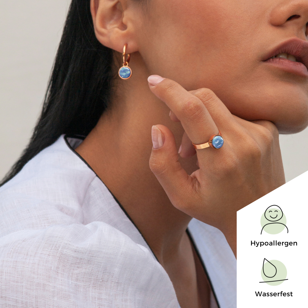 Foto von Adjustable ring with stone • 8mm