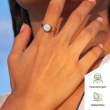 Foto von Adjustable ring with stone • 8mm