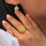 Foto von Adjustable ring with stone • 8mm