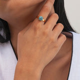 Foto von Adjustable ring with stone • 8mm