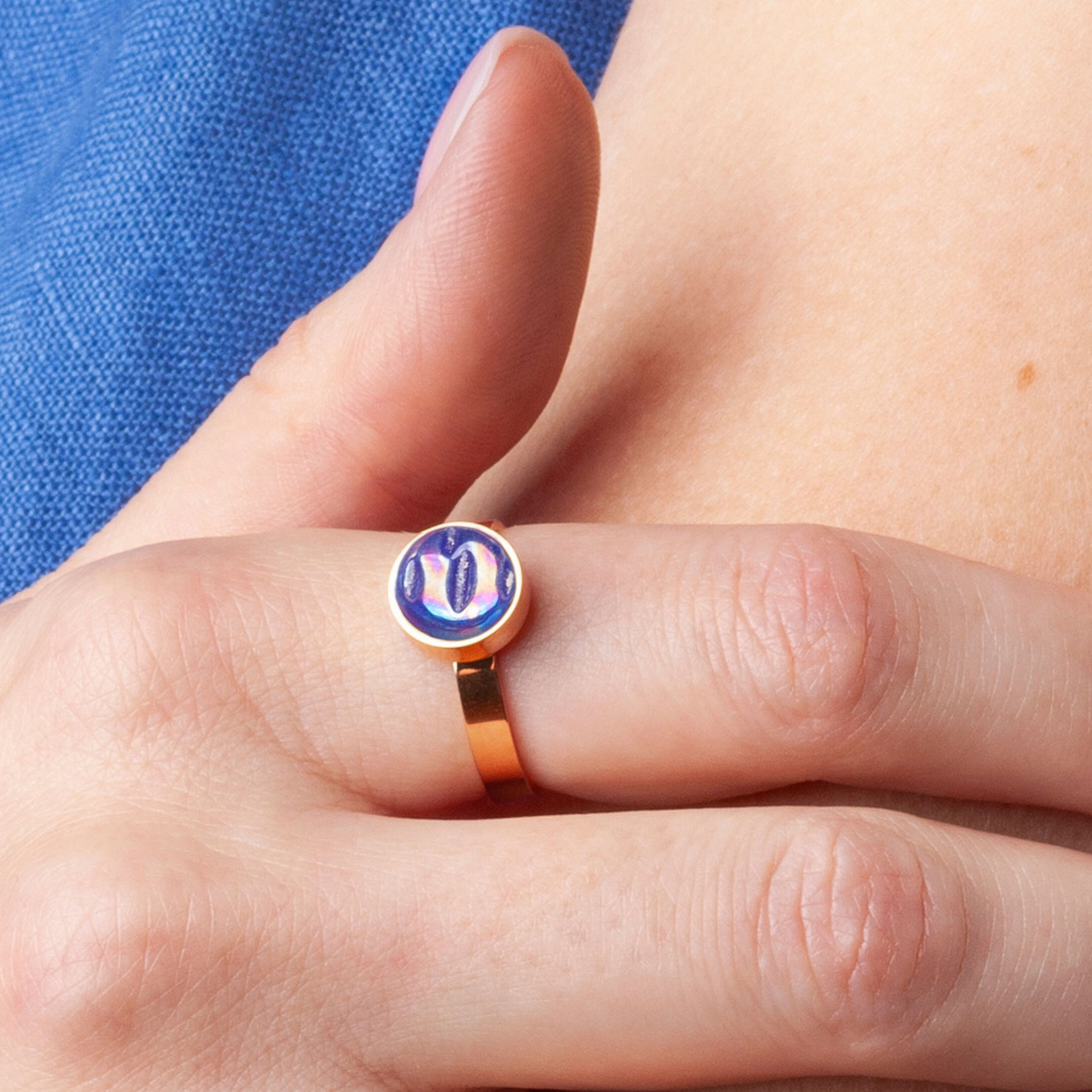 Foto von Adjustable ring with stone • 8mm