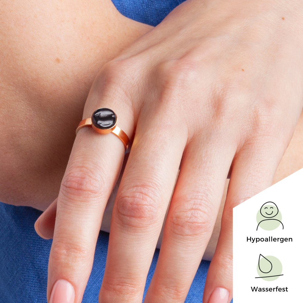 Foto von Adjustable ring with stone • 8mm