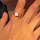 Foto von Adjustable ring with stone • 8mm