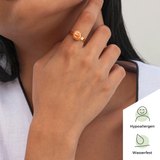 Foto von Adjustable ring with stone • 8mm