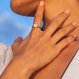 Foto von Adjustable ring with stone • 8mm