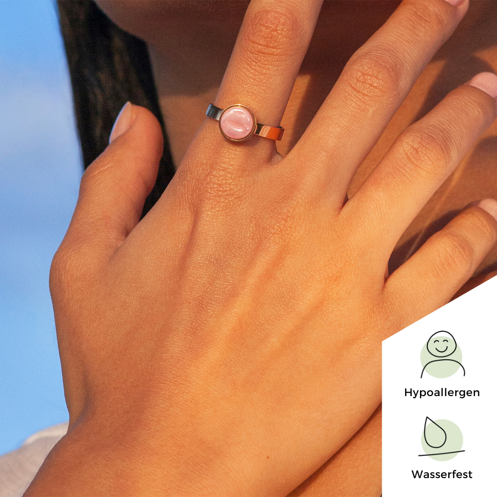 Foto von Adjustable ring with stone • 8mm