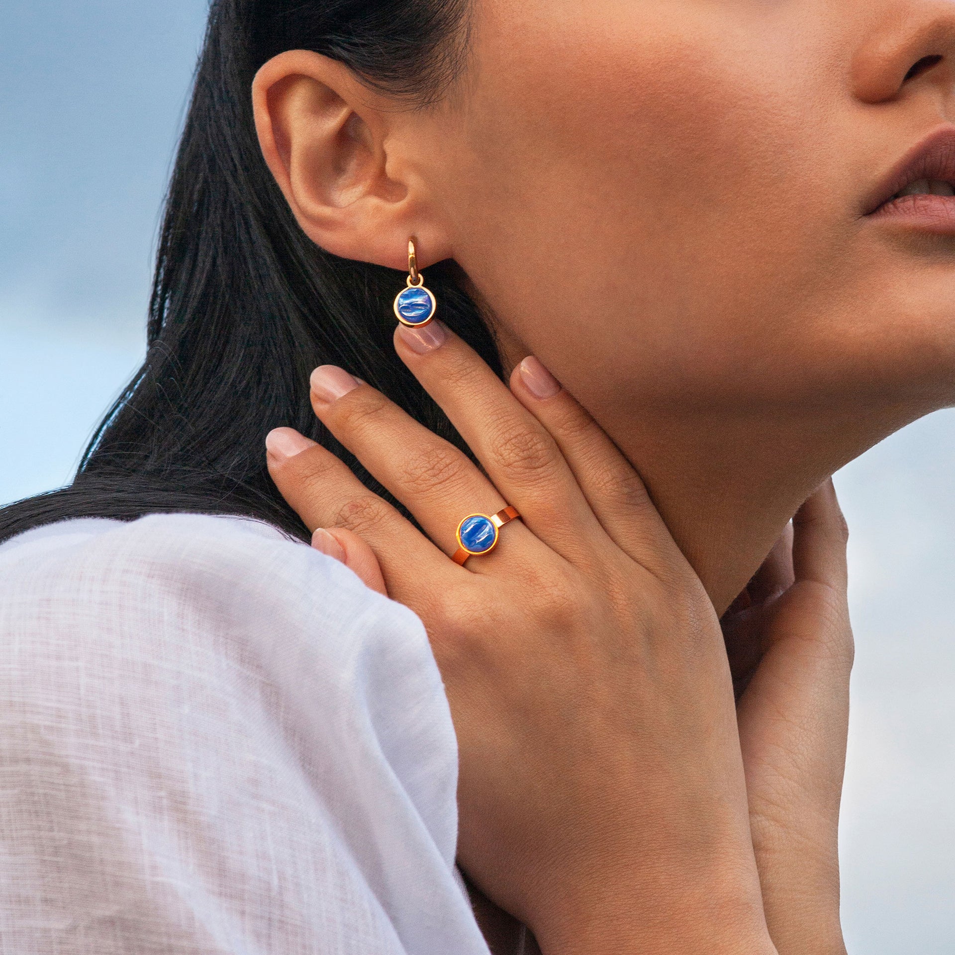 Foto von Adjustable ring with stone • 8mm