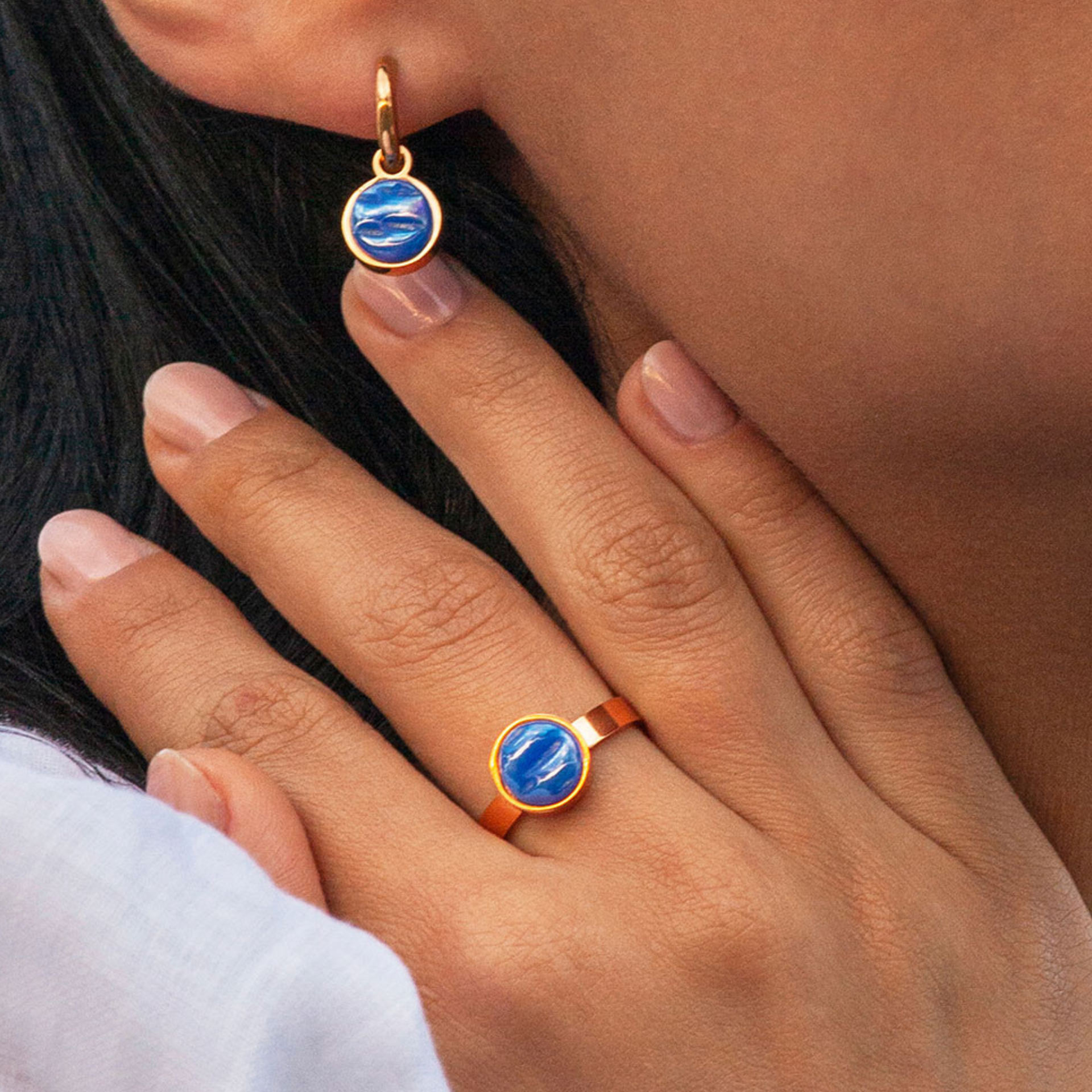 Foto von Adjustable ring with stone • 8mm