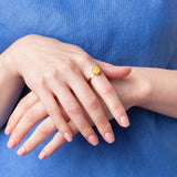 Foto von Adjustable ring with stone • 8mm