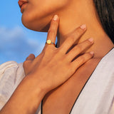 Foto von Adjustable ring with stone • 8mm