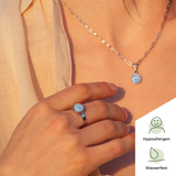 Foto von Adjustable ring with stone • 8mm