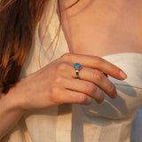 Foto von Adjustable ring with stone • 8mm