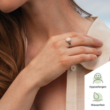 Foto von Adjustable ring with stone • 8mm