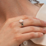 Foto von Adjustable ring with stone • 8mm