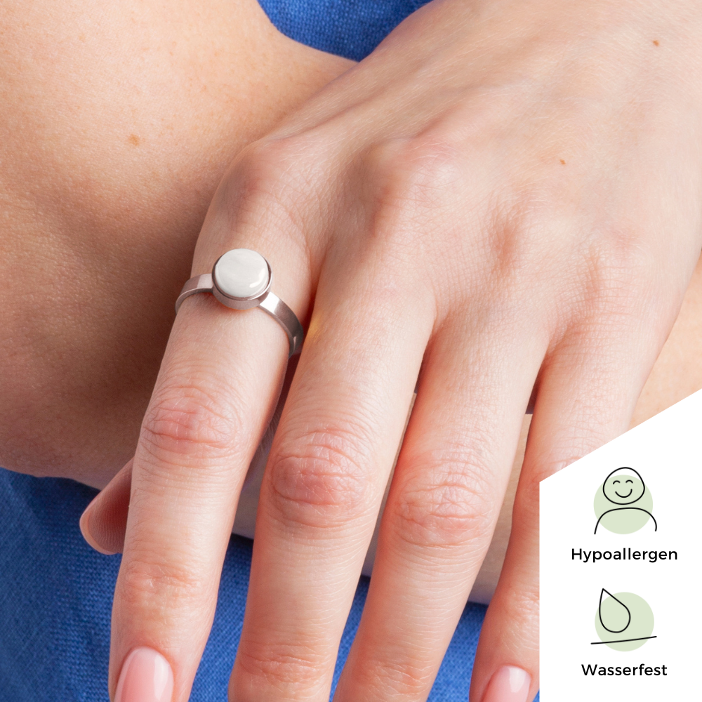 Foto von Adjustable ring with stone • 8mm
