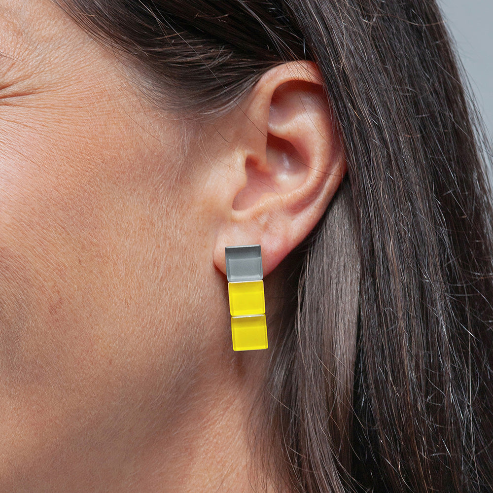 Foto von Geometrische Clips Ohrringe
