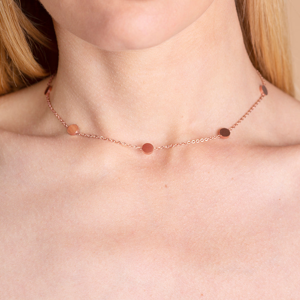 Foto von Kurze Kette mit Plättchen • verstellbar