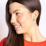 Foto von Small glass stud earrings • 10mm 