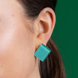 Foto von Statement Clip Ohrringe aus Glas • 20mm
