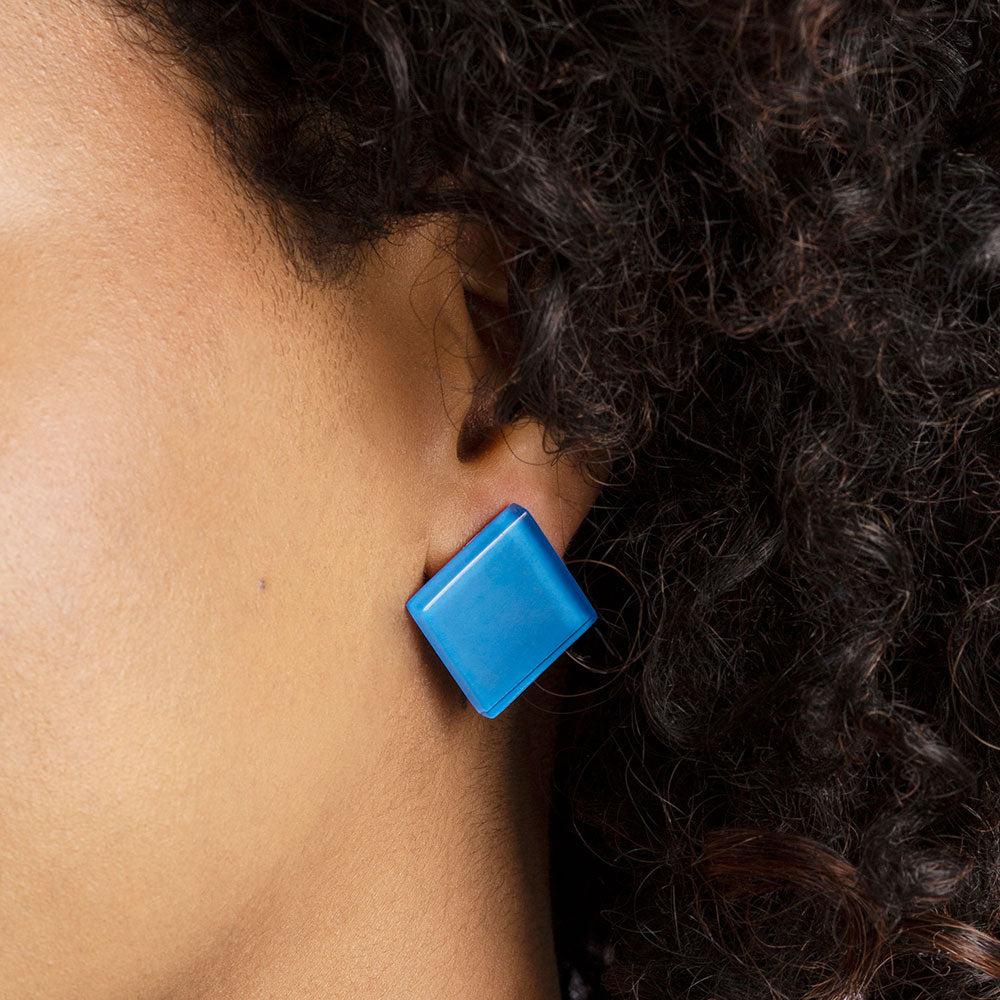 Foto von Statement Clip Ohrringe aus Glas • 20mm Foto von Statement Clip Ohrringe aus Glas • 20mm