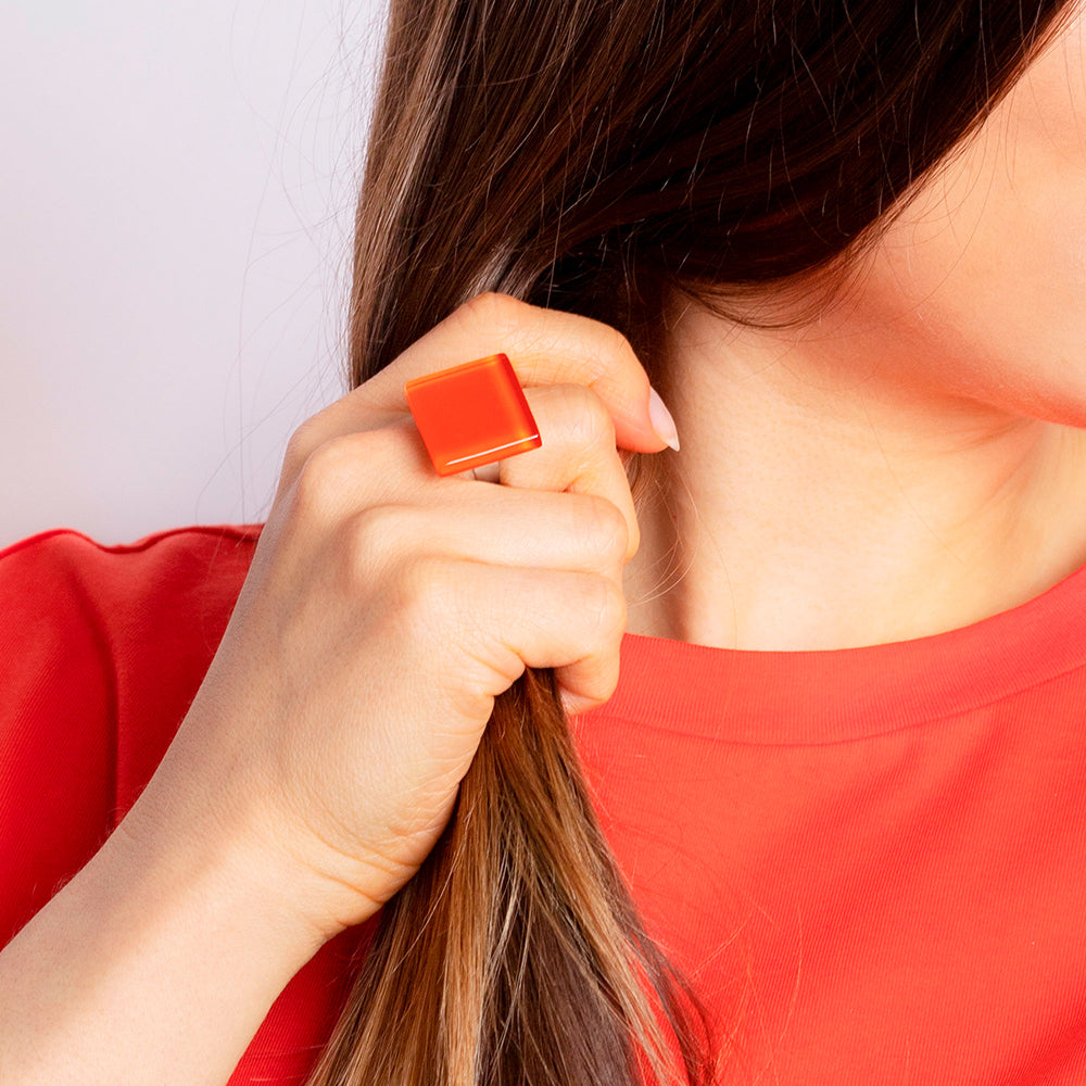 Foto von Statement ring with 20mm stone • adjustable size