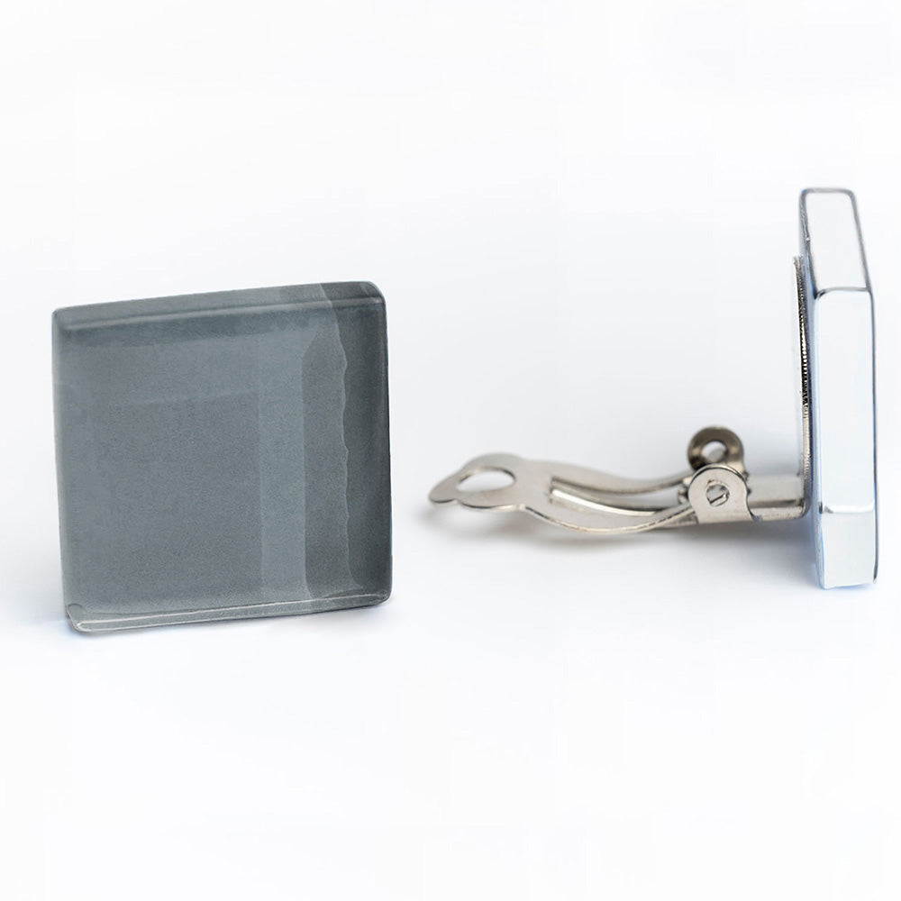 Foto von Statement Clip Ohrringe aus Glas • 20mm Foto von Statement Clip Ohrringe aus Glas • 20mm