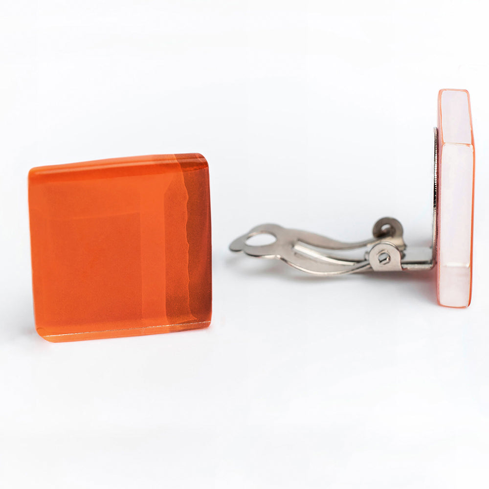 Foto von Statement Clip Ohrringe aus Glas • 20mm Foto von Statement Clip Ohrringe aus Glas • 20mm