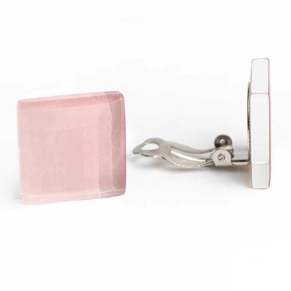 Statement Clip Ohrringe aus Glas • 20mm
