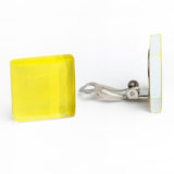 Statement Clip Ohrringe aus Glas • 20mm Statement Clip Ohrringe aus Glas • 20mm