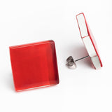 Statement Ohrringe aus Glas • 20mm Statement Ohrringe aus Glas • 20mm