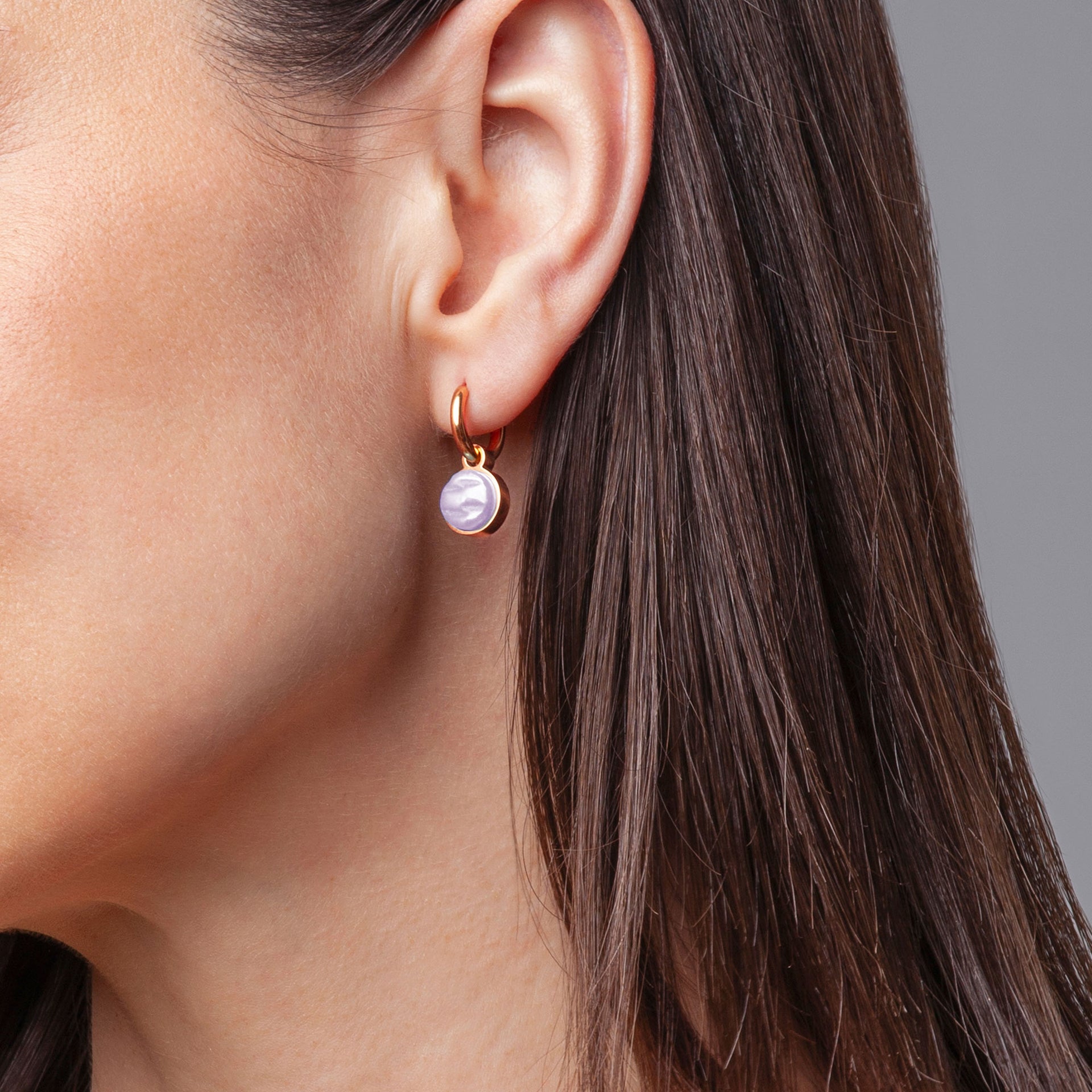 Foto von Hoop earrings with pendants • Mix & Match earrings • 12mm