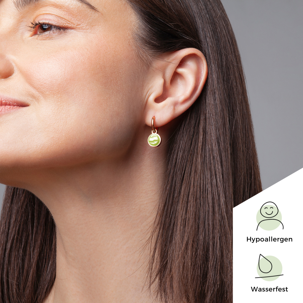 Foto von Hoop earrings with pendants • Mix & Match earrings • 12mm