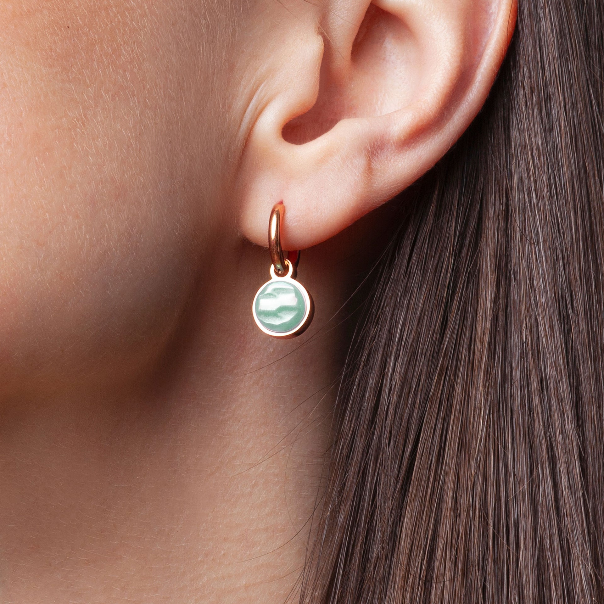 Foto von Hoop earrings with pendants • Mix & Match earrings • 12mm