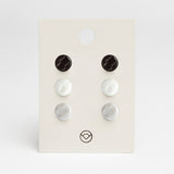 Ohrstecker 3er Set aus Glas • 8mm Ohrstecker 3er Set aus Glas • 8mm