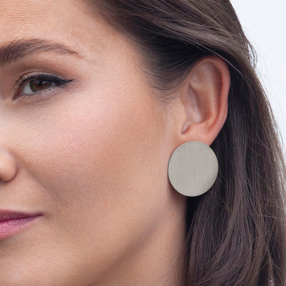 Foto von Large stainless steel earrings • 30mm