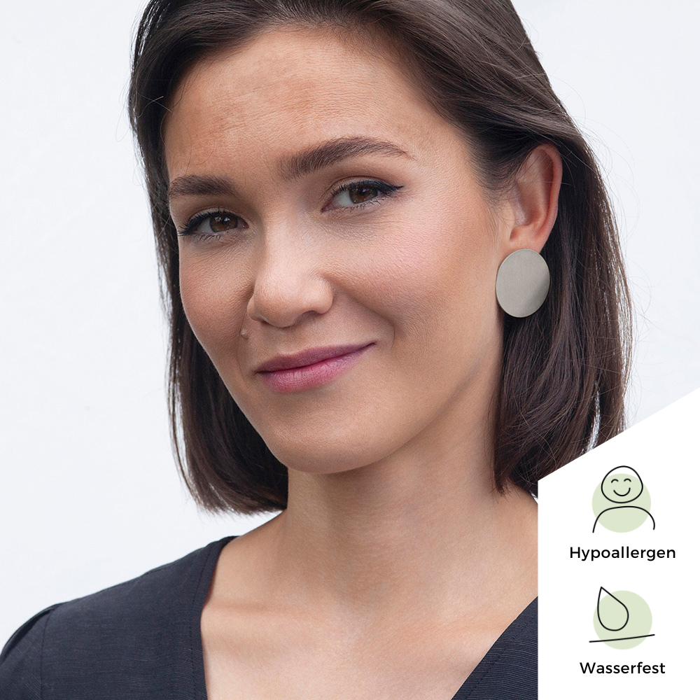 Foto von Large stainless steel earrings • 30mm