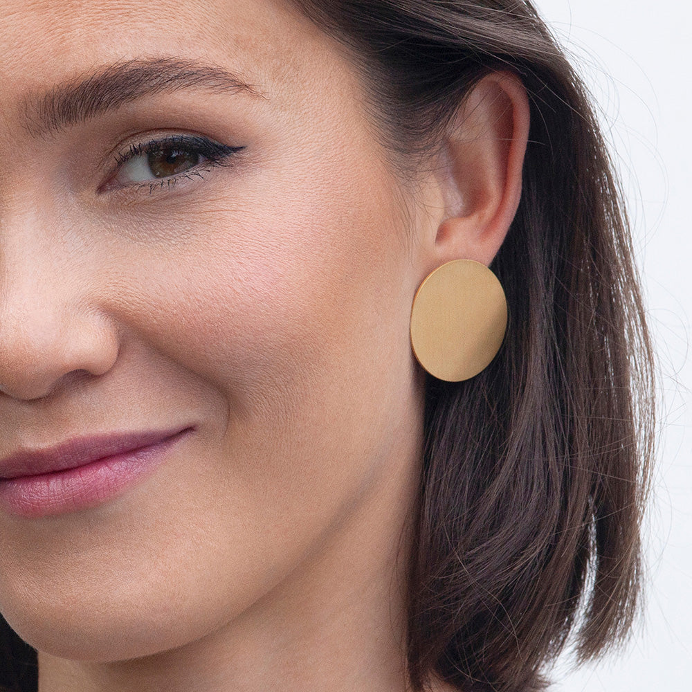 Foto von Large stainless steel earrings • 30mm