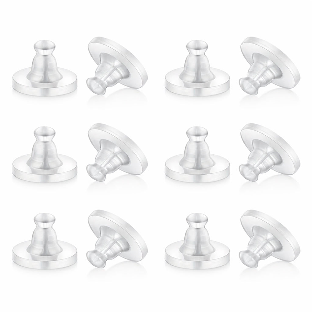 Foto von Silikon Stopper für Ohrstecker mit Platte