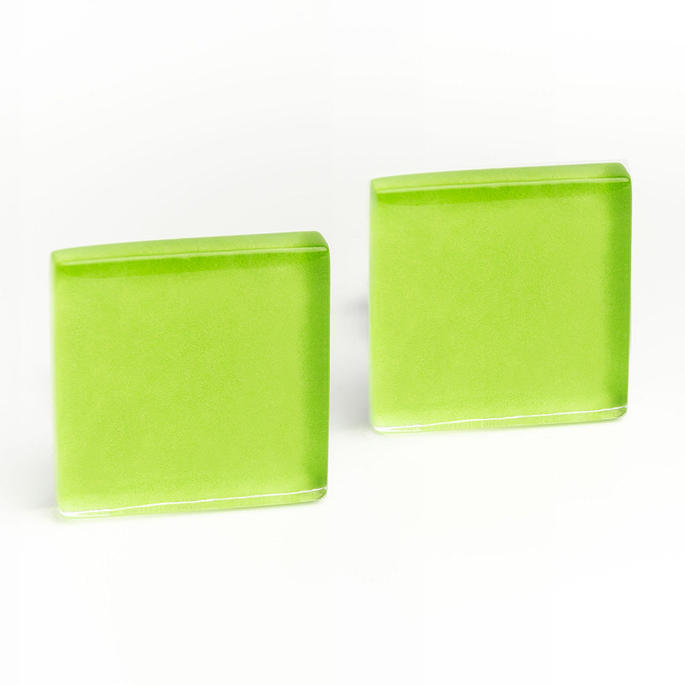 Foto von Statement Clip Ohrringe aus Glas • 20mm Foto von Statement Clip Ohrringe aus Glas • 20mm