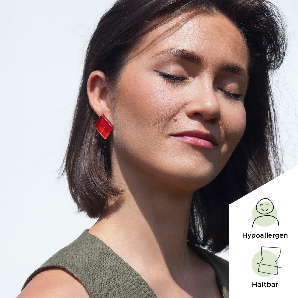 Foto von Statement Ohrringe aus Glas • 20mm