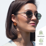 Foto von Statement Clip Ohrringe aus Glas • 20mm