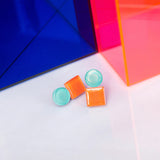 Foto von Geometrische Clip Ohrringe