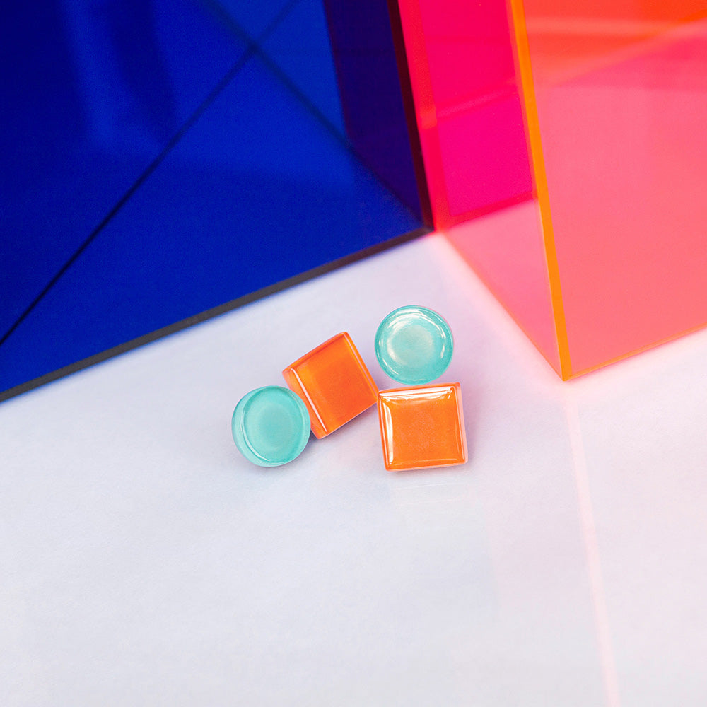 Foto von Geometrische Clip Ohrringe