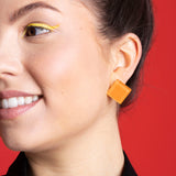 Foto von Statement Clip Ohrringe aus Glas • 20mm Foto von Statement Clip Ohrringe aus Glas • 20mm