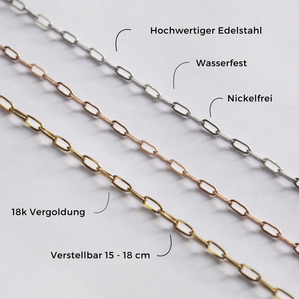 Foto von Filigranes Gliederarmband Edelstahl • verstellbar